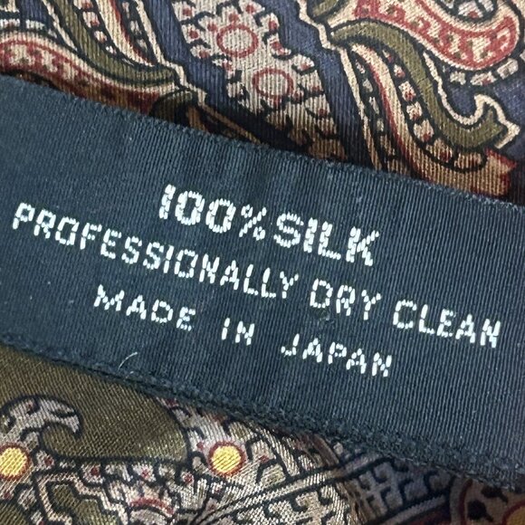 Morgan Taylor Classic Paisley Panel Striped 100% Silk Rectangular Scarf - Picture 3 of 8